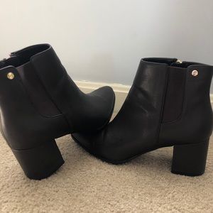 Calvin Klein Dark Brown Leather Booties